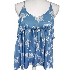 Altar'd State Blue Floral Blouse